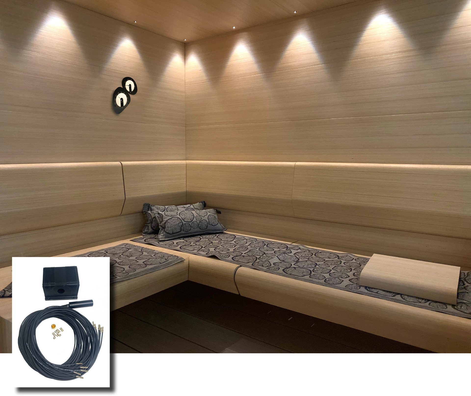 Fiberoptisk belysningssats för bastutak Cariitti Pro 16 W StarSky 23 Spots