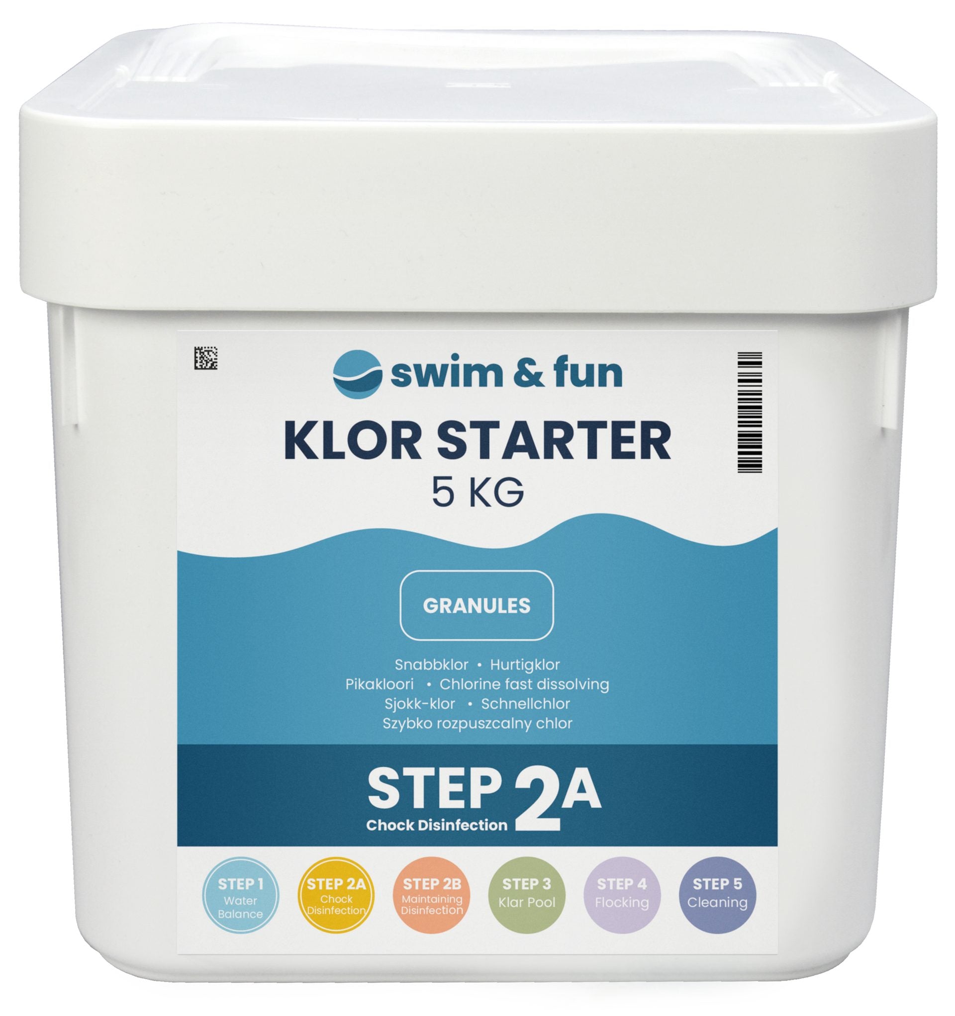 Snabbt upplösande klor Swim & Fun Startmotor